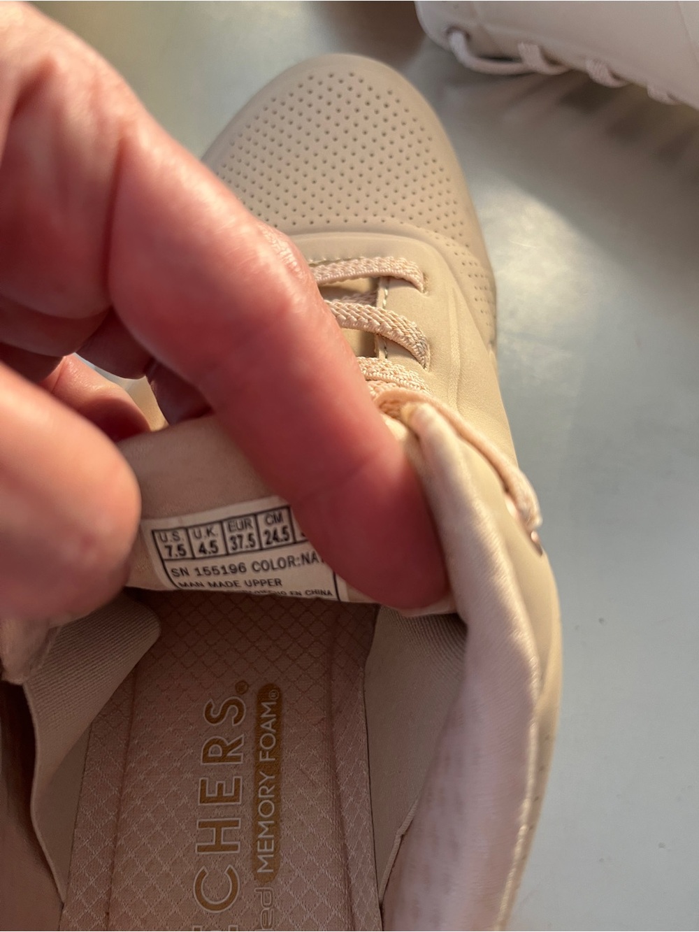 Skechers Women’s Pink Casual Lace-Up Sneakers - Picture 3 of 4
